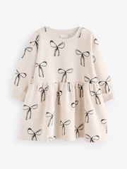 Monochrome Long Sleeve Jumper Dress (3mths-7yrs) - Image 5 of 9