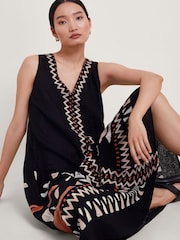 Monsoon Black Carlotta Midi Dress - Image 1 of 5