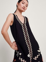 Monsoon Black Carlotta Midi Dress - Image 4 of 5