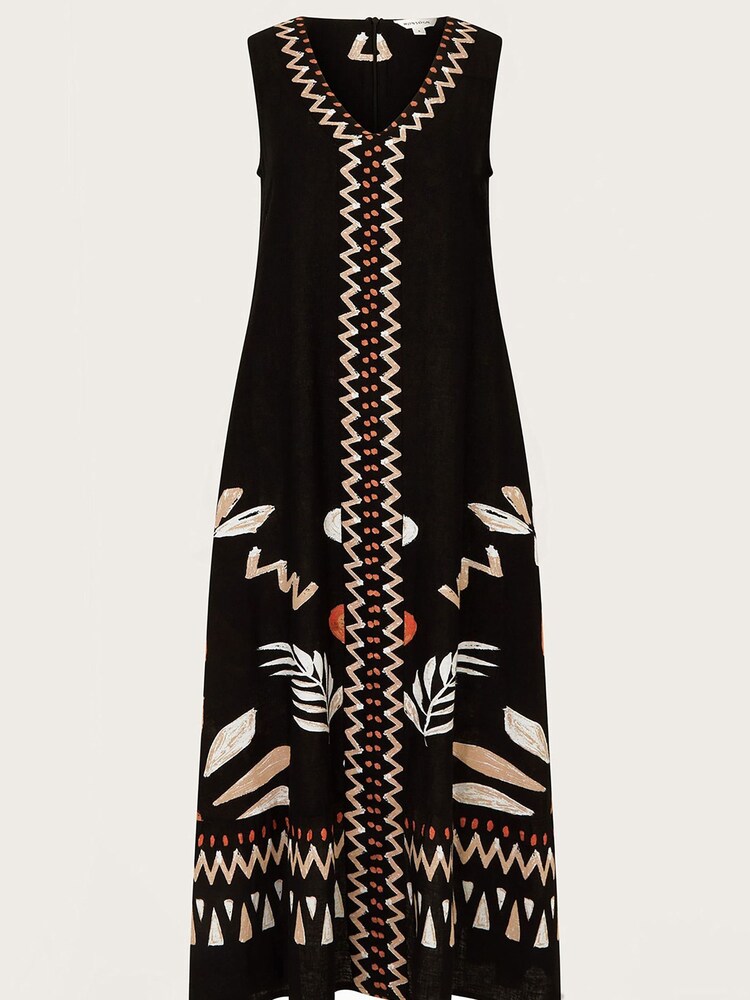 Monsoon Black Carlotta Midi Dress - Image 5 of 5