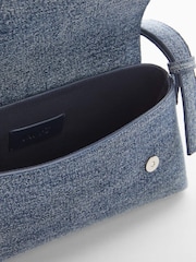 Mango Blue Denim Shoulder Bag - Image 4 of 4