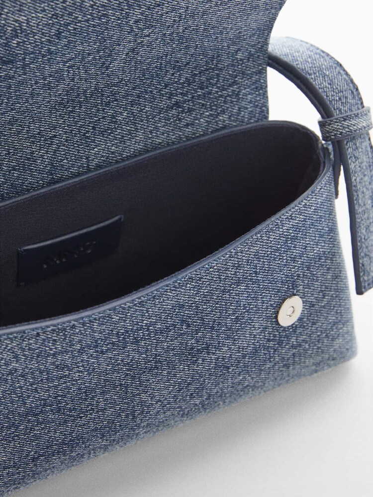 Mango Blue Denim Shoulder Bag - Image 4 of 4