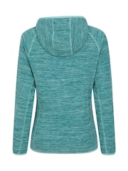 أزرق - Mountain Warehouse Womens Lleyn Melange Full Zip Fleece Hoodie - صورة 3 من 5