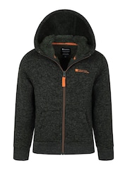 Mountain Warehouse Black Nevis Sherpa Lined Kids Hoodie - Image 5 of 5