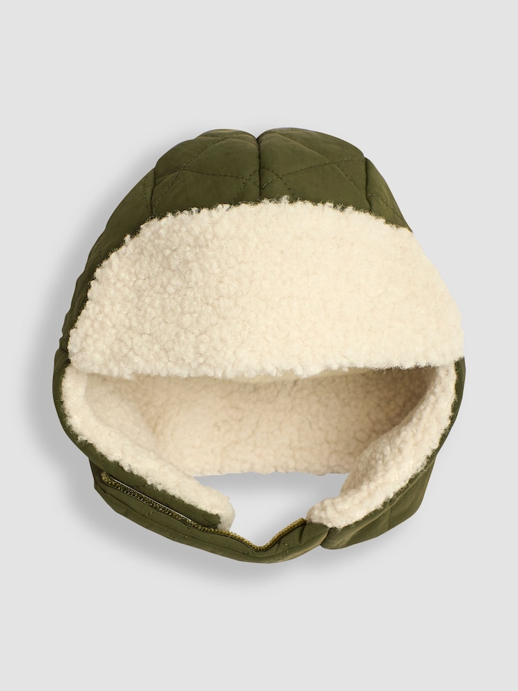 Verde caqui - JoJo Maman Bébé Cosy Cord Hat - Imagen 1 de 3