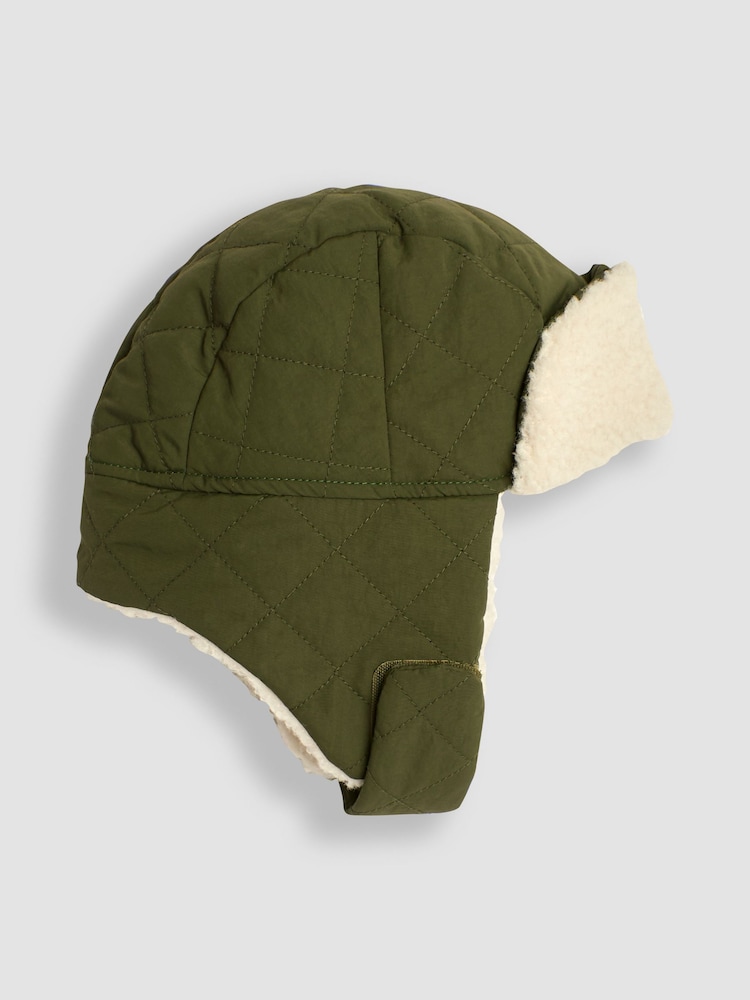 Verde caqui - JoJo Maman Bébé Cosy Cord Hat - Imagen 2 de 3