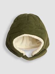 Verde caqui - JoJo Maman Bébé Cosy Cord Hat - Imagen 3 de 3