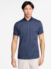 Nike Blue Dri-FIT Victory Striped Golf Polo Shirt - Image 1 of 3