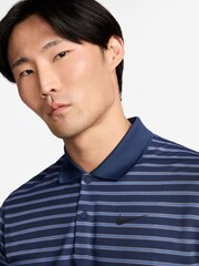 Nike Blue Dri-FIT Victory Striped Golf Polo Shirt - Image 3 of 3