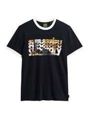Superdry Black 100% Cotton Photographic Logo T-Shirt - Image 4 of 6