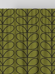 Orla Kiely Olive Green Linear Stem Made to Measure 100% Cotton Curtains - Image 6 of 9