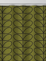 Orla Kiely Olive Green Linear Stem Made to Measure 100% Cotton Curtains - Image 8 of 9