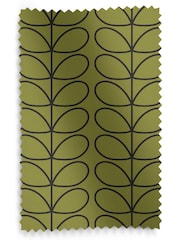 Orla Kiely Olive Green Linear Stem Made to Measure 100% Cotton Curtains - Image 9 of 9