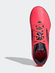 adidas Bright Red Kids F50 Club Turf Boots - Image 5 of 9