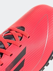 adidas Bright Red Kids F50 Club Turf Boots - Image 8 of 9