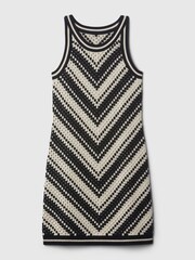Gap Black Cotton Sleeveless Crochet Dress (4-13yrs) - Image 3 of 3