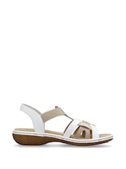 Rieker Womens Elastic Stretch Sandals - Image 2 of 9