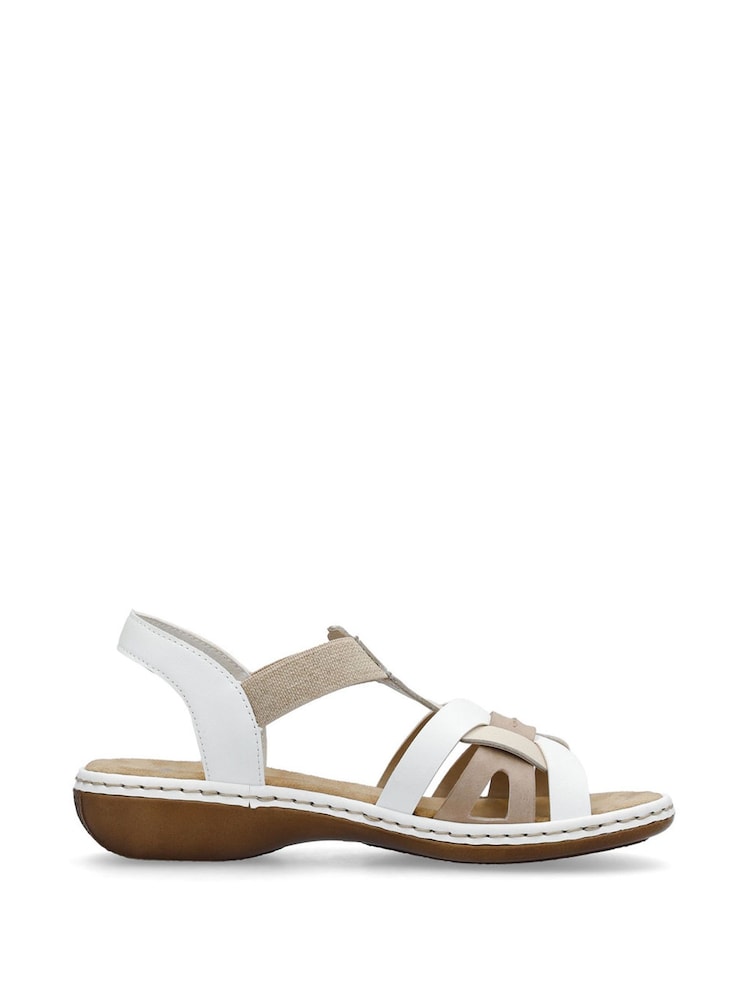 Rieker Womens Elastic Stretch Sandals - Image 2 of 9