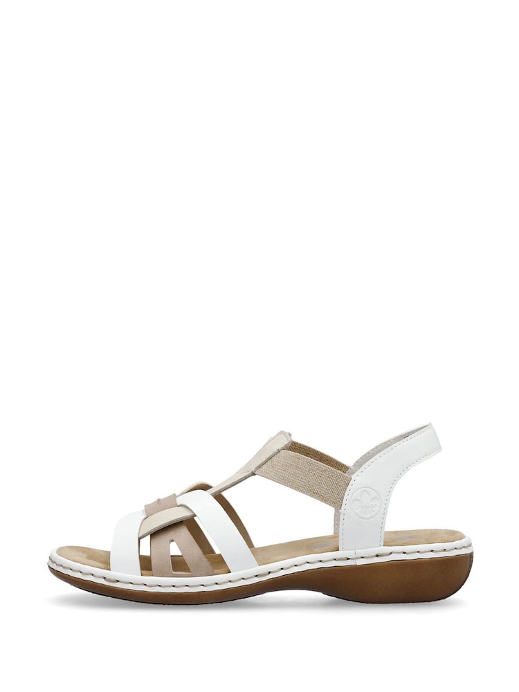 Rieker Womens Elastic Stretch Sandals - Image 3 of 9