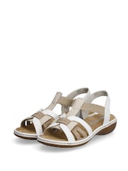 Rieker Womens Elastic Stretch Sandals - Image 4 of 9