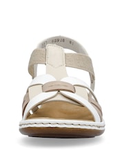 Rieker Womens Elastic Stretch Sandals - Image 5 of 9