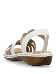 Rieker Womens Elastic Stretch Sandals - Image 6 of 9