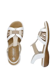 Rieker Womens Elastic Stretch Sandals - Image 7 of 9