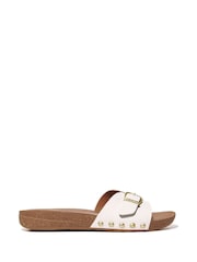 FitFlop IQushion Adjustable Buckle Leather Slides - Image 1 of 4