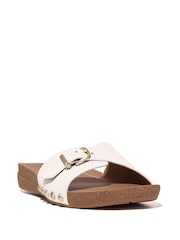 FitFlop IQushion Adjustable Buckle Leather Slides - Image 2 of 4