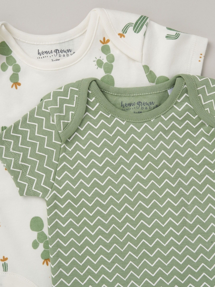 Homegrown Printed White Bodysuit Set 3 Pack - Image 2 of 5 Homegrown Printed White Bodysuit Set 3 Pack - Image 2 of 5