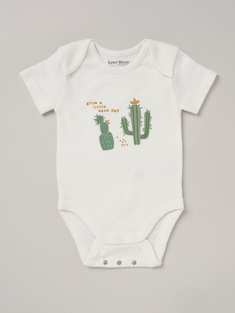 Weiß - Homegrown Bedrucktes weißes Body-Set 3er-Pack​​​​​​​ - Bild 5 von 5