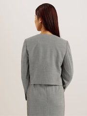 Ted Baker Grey Yutaka Cropped Tailored Jacket - Image 4 of 6