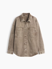 Gap Acid Brown Denim Oversized Shirt Jacket - Image 1 of 1