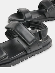 Whistles Black Sporty Ria Touch Fasten Sandals - Image 5 of 6