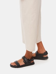 Whistles Black Sporty Ria Touch Fasten Sandals - Image 6 of 6