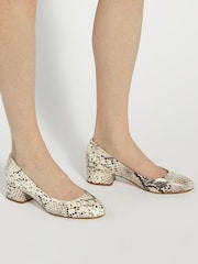 Dune London Animal Bracket Low Heel Comfort Courts - Image 1 of 7