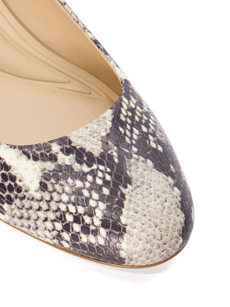 Dune London Animal Bracket Low Heel Comfort Courts - Image 7 of 7