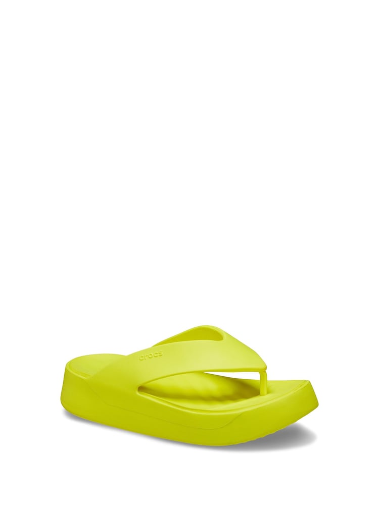 Crocs Green Getaway Platform Flip Flops - Image 1 of 4