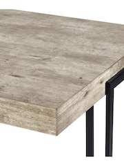 Pacific Grey Jersey Concrete Effect Wood and Black Iron Desk - Image 6 of 6
