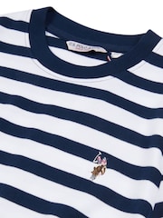 فستان تي شيرت نسائي مخطط بحزام من U.s. Polo Assn. - صورة 8 من 8