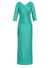 Gina Bacconi Green Fearne Lace Wrap Maxi Dress - Image 6 of 6