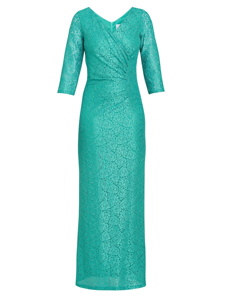 Gina Bacconi Fearne Maxi-Wickelkleid mit Spitze, Grün - Bild 6 von 6 Gina Bacconi Fearne Maxi-Wickelkleid mit Spitze, Grün - Bild 6 von 6