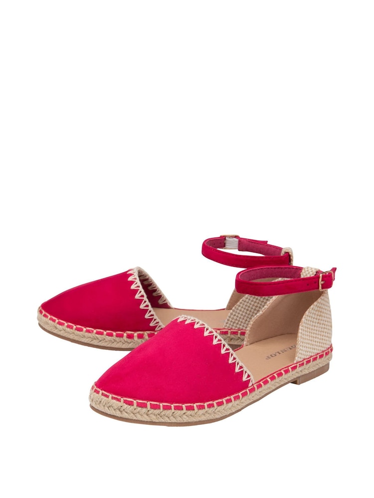 Pink - Dunlop Flache Sandalen im Espadrilles-Stil - Bild 2 von 4 Pink - Dunlop Flache Sandalen im Espadrilles-Stil - Bild 2 von 4
