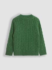 JoJo Maman Bébé Khaki Green Cable Jumper - Image 2 of 3