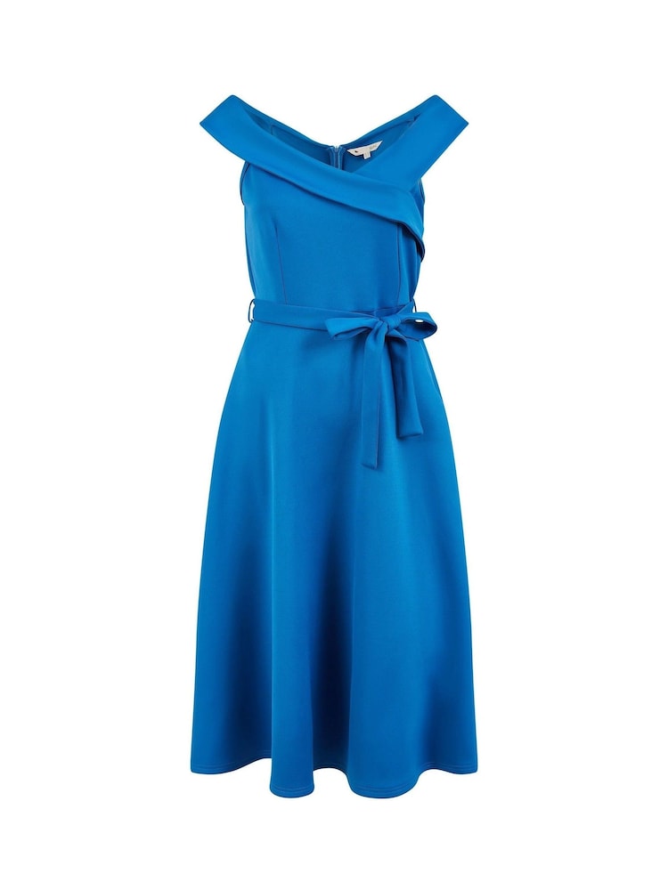 Yumi Midi-Skaterkleid mit Stretch-Anteil und Carmenausschnitt - Bild 4 von 4 Yumi Midi-Skaterkleid mit Stretch-Anteil und Carmenausschnitt - Bild 4 von 4