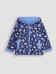 JoJo Maman Bébé Blue Bird Appliqué Reversible Hoodie - Image 4 of 4
