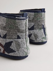 Navy Woven Boot Slippers - Image 5 of 6
