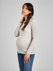 Jojo Maman Bébé 2-Pack Tops Maternity em jersey canelado - Imagem 2 de 11