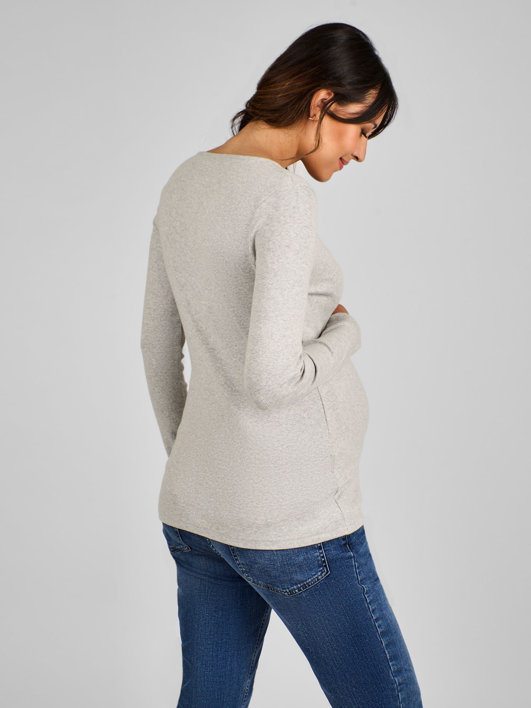 Buy JoJo Maman Bébé Marl Grey & Blue 2-Pack Ribbed Jersey