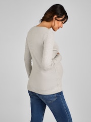 Jojo Maman Bébé 2-Pack Tops Maternity em jersey canelado - Imagem 4 de 11